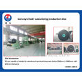 Conveyor belt vulcanizing machine production line